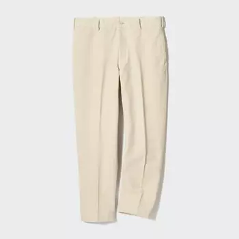 Умные брюки до щиколотки (Вельвет) UNIQLO, телесный