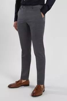 Умные брюки узкого кроя в разноцветную клетку Steel & Jelly, мультиколор