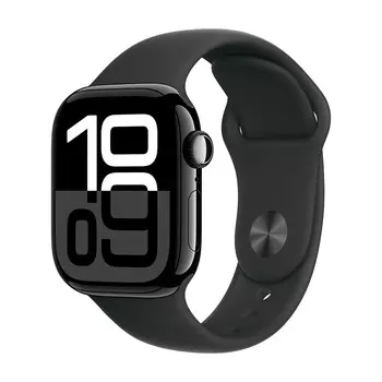 Умные часы Apple Watch Series 10 (GPS+Cellular), 42мм, Jet Black Aluminum Case/Black Sport Band - M/L