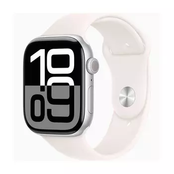 Умные часы Apple Watch Series 10 (GPS), 46 мм, Silver Aluminum Case/Light Blush Sport Band - S/M