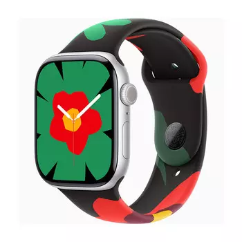 Умные часы Apple Watch Series 10 (GPS), 46 мм, Silver Aluminum Case/Black Unity - Unity Bloom Sport Band - M/L