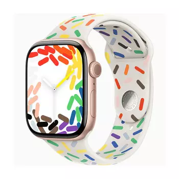 Умные часы Apple Watch Series 10 (GPS), 46 мм, Rose Gold Aluminum Case/Pride Edition Sport Band - M/L