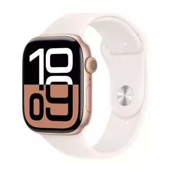 Умные часы Apple Watch Series 10 (GPS+Cellular), 46 мм, Rose Gold Aluminum Case/Light Blush Sport Band - M/L