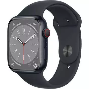 Умные часы Apple Watch Series 8 (GPS+ Cellular), 45 мм, темная ночь