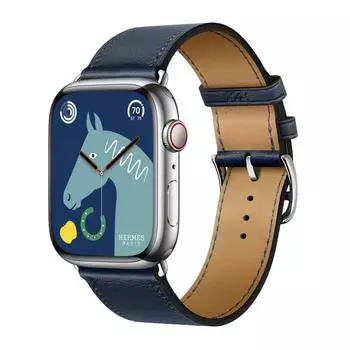 Умные часы Apple Watch Series 8 Hermes (GPS + Cellular), 45мм, Silver/Navy