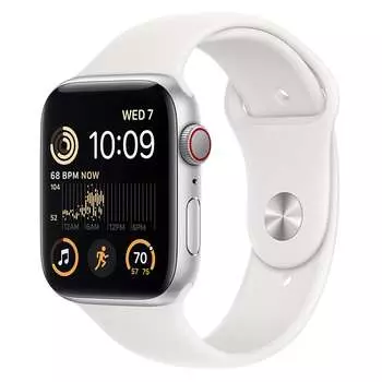 Умные часы Apple Watch Series SE Gen 2 (GPS), 44 мм, S/M, SIlver/White