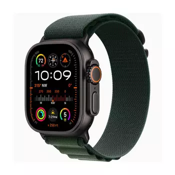 Умные часы Apple Watch Ultra 2, 49 мм, GPS+Cellular, Black Titanium Case/Dark Green Alpine Loop, S