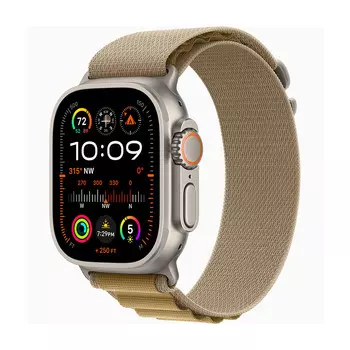 Умные часы Apple Watch Ultra 2, 49 мм, GPS+Cellular, Natural Titanium Case/Tan Alpine Loop, M
