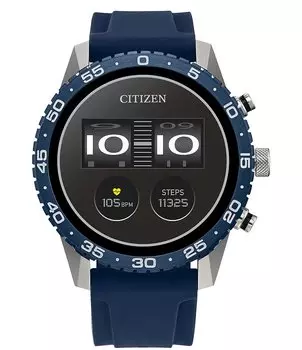 Умные часы Citizen унисекс G2 Sport с синим силиконовым ремешком, синий