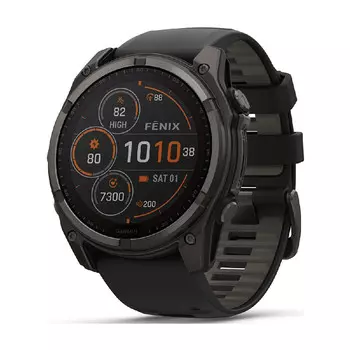 Умные часы Garmin Fenix 8, Solar Sapphire, 51 мм, 1.4", Wi-Fi, темно-серый
