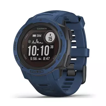 Умные часы Garmin Instinct Solar, 0.9", Bluetooth, синий/черный
