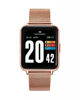 Умные часы из розовой стали Mark Maddox, розовый