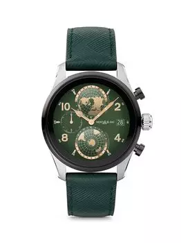 Умные часы Summit 3 из титана, резины и кожи Montblanc, зеленый