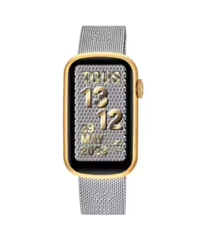 Умные часы T-Band Mesh со стальным браслетом и алюминиевым корпусом золотого цвета Tous, серебряный