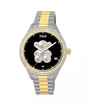 Умные часы T-Shine Connect со стальным браслетом и белыми цирконами Tous, мультиколор