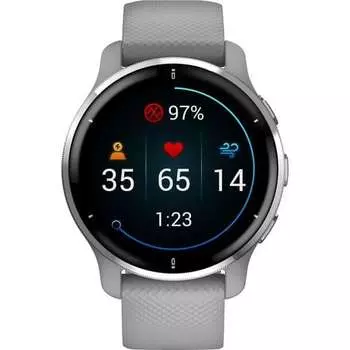 Умные часы Venu 2 Plus Garmin, цвет Powder Gray/Silver