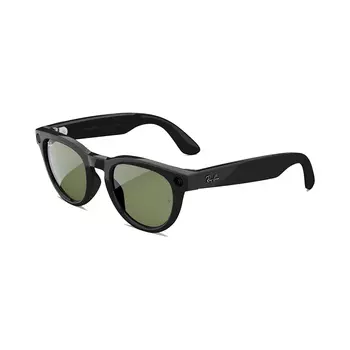 Умные очки Ray-Ban Meta Headliner, Low bridge, Shiny Black/G15 Green