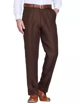 Умные повседневные строгие брюки со скрытой эластичной талией Chums, коричневый