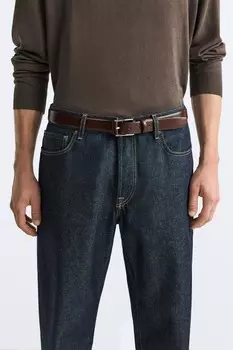 Умный кожаный ремень ZARA, коричневый