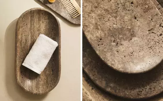 Умывальник для ванной комнаты из серого мрамора Zara Home, серый