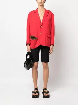 Undercover блейзер свободного кроя с эффектом потертости, красный