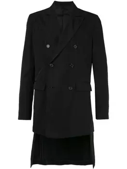 Undercover длинный двубортный пиджак, черный