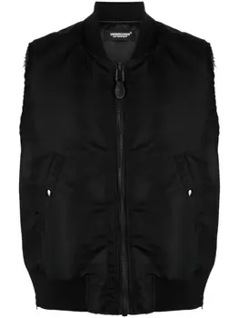Undercover дутый жилет на молнии, черный
