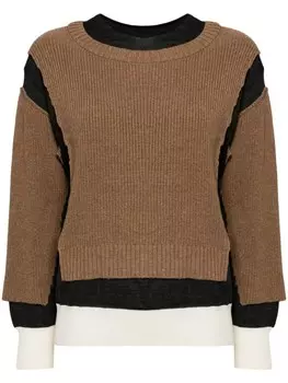 Undercover джемпер из смесовой шерсти, коричневый