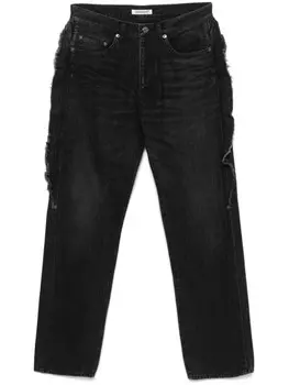 Undercover джинсы с бахромой, черный