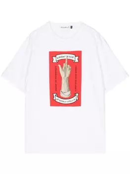 Undercover футболка из хлопка с графическим принтом, белый