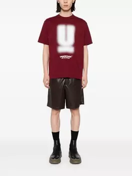 Undercover футболка из хлопка с логотипом, красный