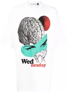 Undercover футболка с графичным принтом, белый