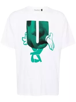 Undercover футболка с графичным принтом, белый