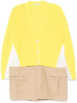 Undercover кардиган со вставками, желтый