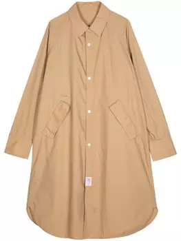 Undercover пальто миди свободного покроя на пуговицах, коричневый