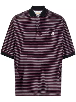 Undercover полосатая рубашка поло, фиолетовый