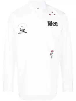 Undercover рубашка с нашивкой, белый