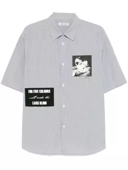 Undercover рубашка в технике пэчворк, черный