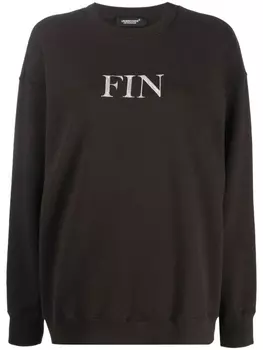 Undercover толстовка с графичным принтом, коричневый