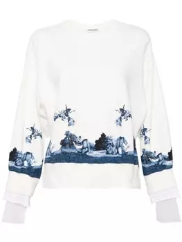 Undercover толстовка с принтом, белый