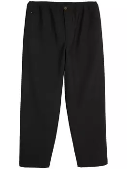 Undercover зауженные брюки из хлопка с O-образным кольцом, черный