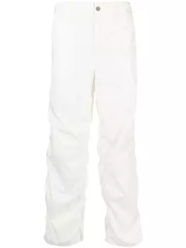 Undercoverism прямые брюки с драпировкой, нейтральный цвет