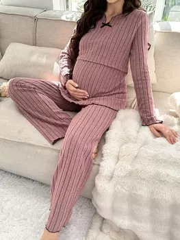 Underwear&Sleepwear Maternity, Повседневная одежда для беременных, однотонная Shein, пастельно-розовый