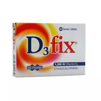 Uni-Pharma D3 Fix 1200 МЕ 60 таблеток Unipharma