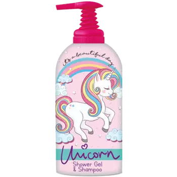 Unicorn Beautifull Day гель для душа и шампунь для волос 2в1 для детей, 1000 мл