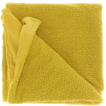 Уникальная жизнь | Плед Romee 150х200см бизон коричневый Unique Living, желтый