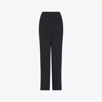 Уникальные брюки полной длины из переработанного полиэстера с высокой посадкой Whistles, черный