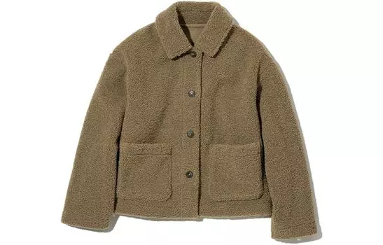 UNIQLO Бархатная куртка женская оливкового цвета-56