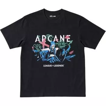 UNIQLO Футболка Lol X League of Legends Collaboration, унисекс, черные