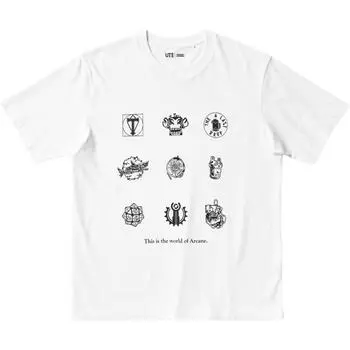 UNIQLO Футболка Lol X League of Legends Collaboration, белые, унисекс